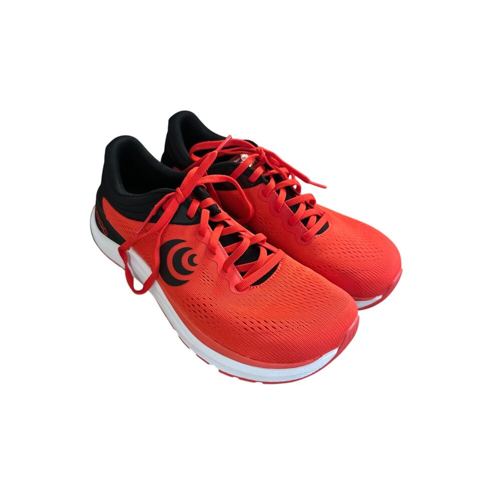 Men 9.5 Topo Athletic Ultrafly 4 Bright Red Black Sneakers Running Shoes